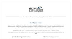 Desktop Screenshot of nyspeechandvoicelab.net